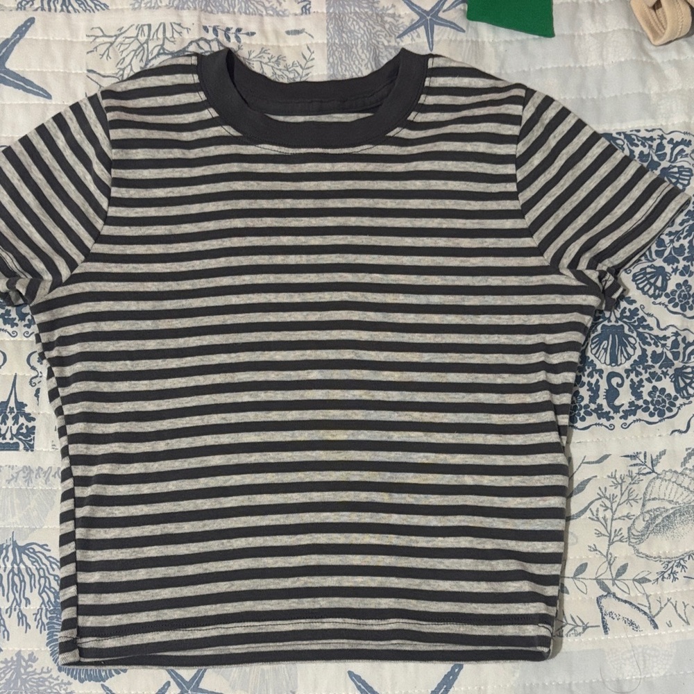 Hollister Striped Grey T-Shirt